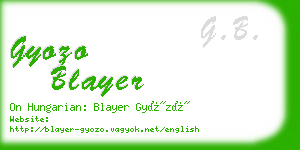 gyozo blayer business card